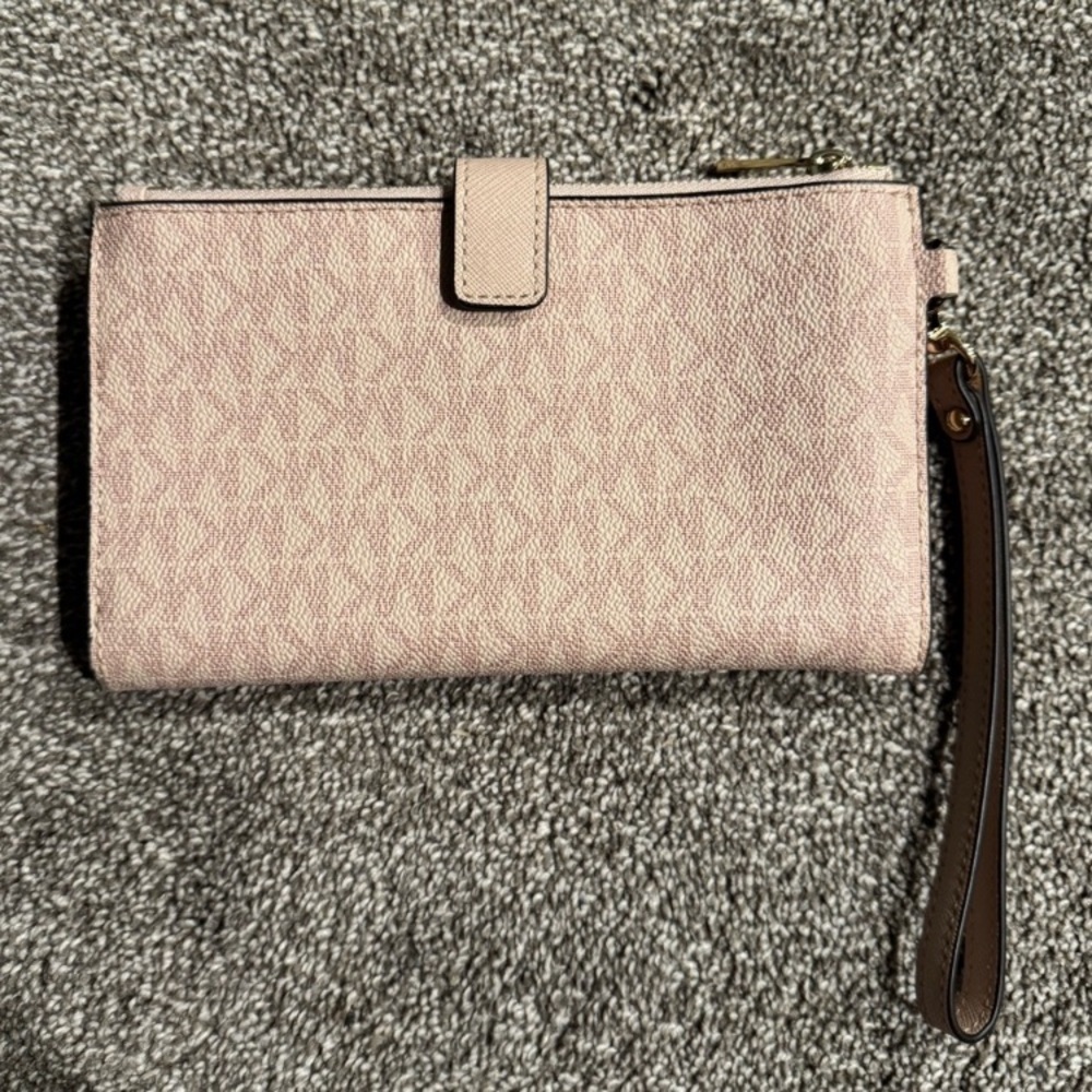 Michael Kors Jet Set Ballet (Pink) Double Zip Wallet NWOT - Picture 2 of 5